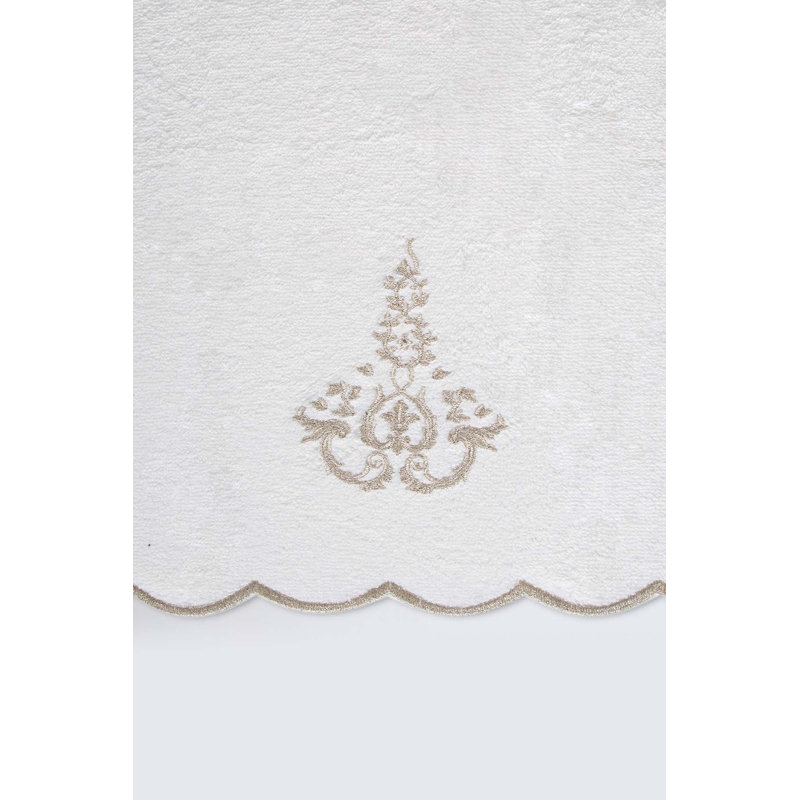 Serviette de bain 100% coton Peasely, Écru