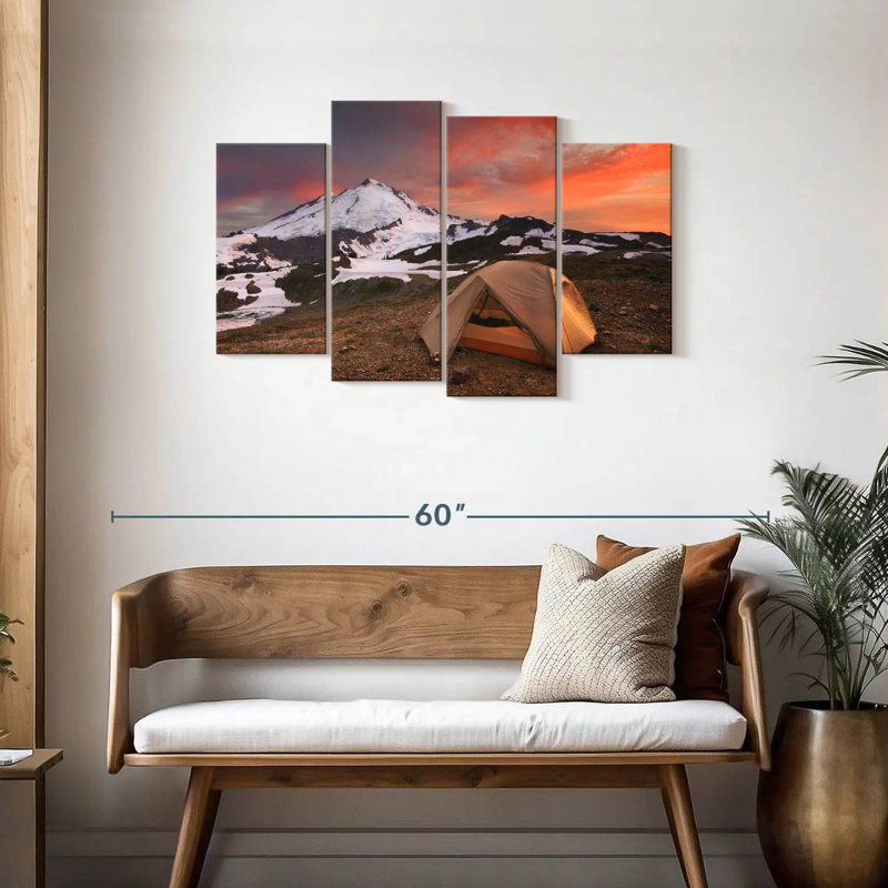 Alvord Tent Near Snowy Mountain, 27" H x 43" W