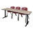 Cain T-Base Training Seminar Table & 3 M Stack Chairs-32520361-32520359