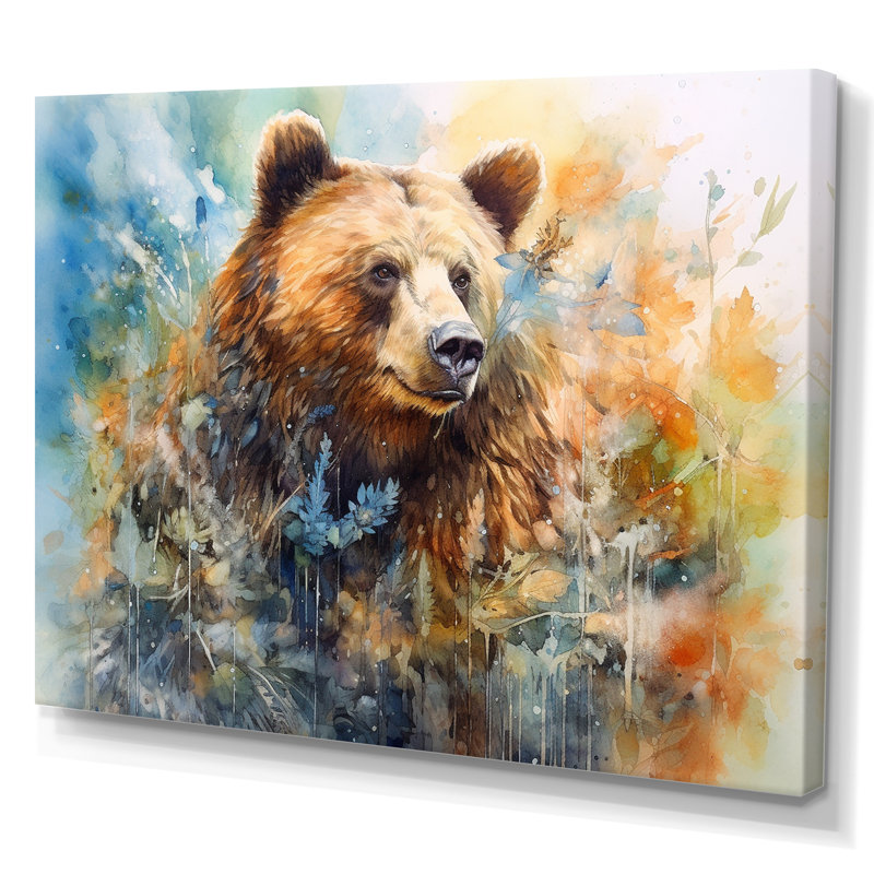 Majestic Grizzly II sur toile, H 16 po x l 32 po x P 1 po, Toile tendue