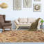 Tapis floral résistant aux taches