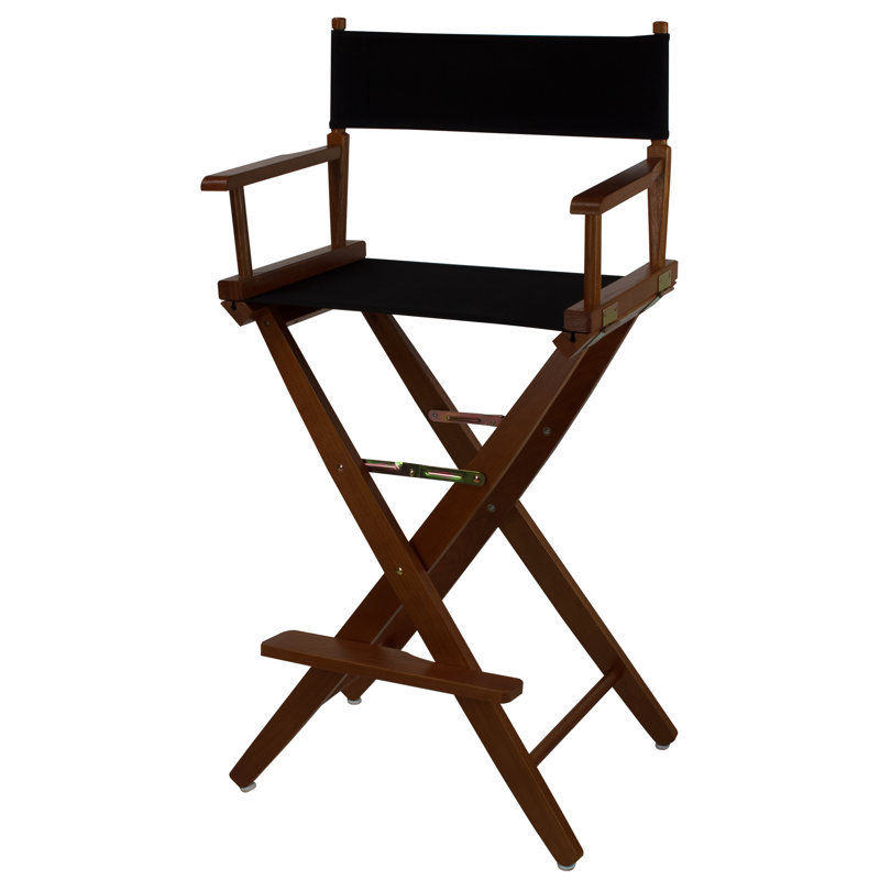 Scoville Folding Director Chair, Black, Mission Oak