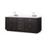 Abbey 84 in W x 22 in D Oak Double Bath Vanity and Chrome Faucet Set-112709776-104831154
