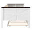Lit de jour simple en bois avec tablettes de rangement, dossier rembourré, USB et lit gigogne, blanc-1955114664