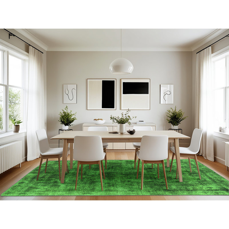 Emitt Washable Abstract Indoor Rug, Rectangle 7' x 10'
