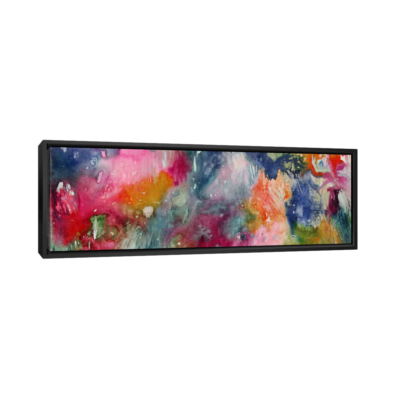 « moody », reproduction d’impression sur toile tendue, H 12 po x l 36 po x P 1,5 po, Toile avec cadre noir