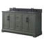 Ensemble de meuble-lavabo autoportant 60 po avec plateau en pierre noire Komarek-1815413355