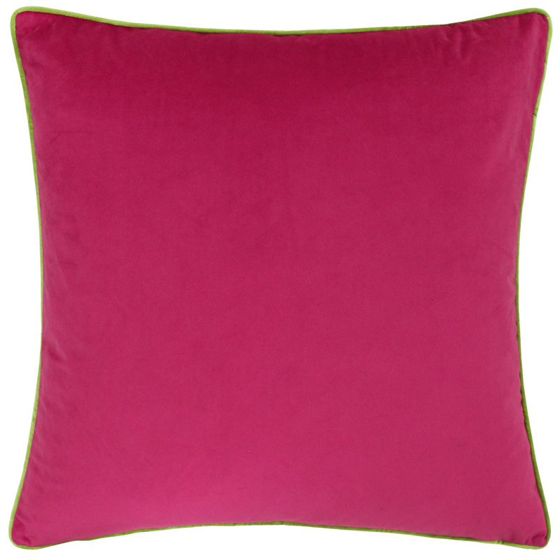 Meridian Square Cushion, Pillow Cover Only - No Insert, Square 45cm, Pink/Green