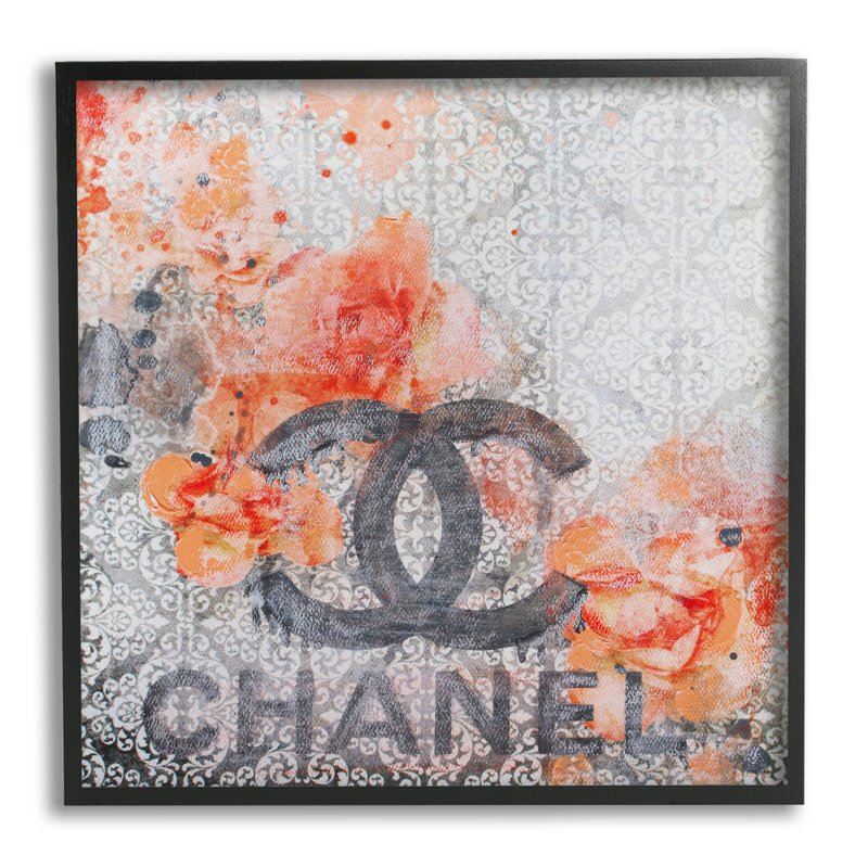 Collage de motifs à la mode par Irena Orlov - impression, Giclée encadrée noir minuit, H 12 po x l 12 po x P 1,5 po