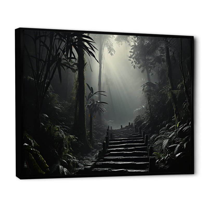 «Jungle S», impression sur toile, Cadre flottant noir, H 24 po x l 32 po x P 1 po