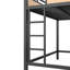 ** Lit mezzanine simple avec tablettes de rangement et panneau perforé en métal et panneau de fibres à densité moyenne avec ports USB et lumières DEL Vertispark **-130024862-130024863