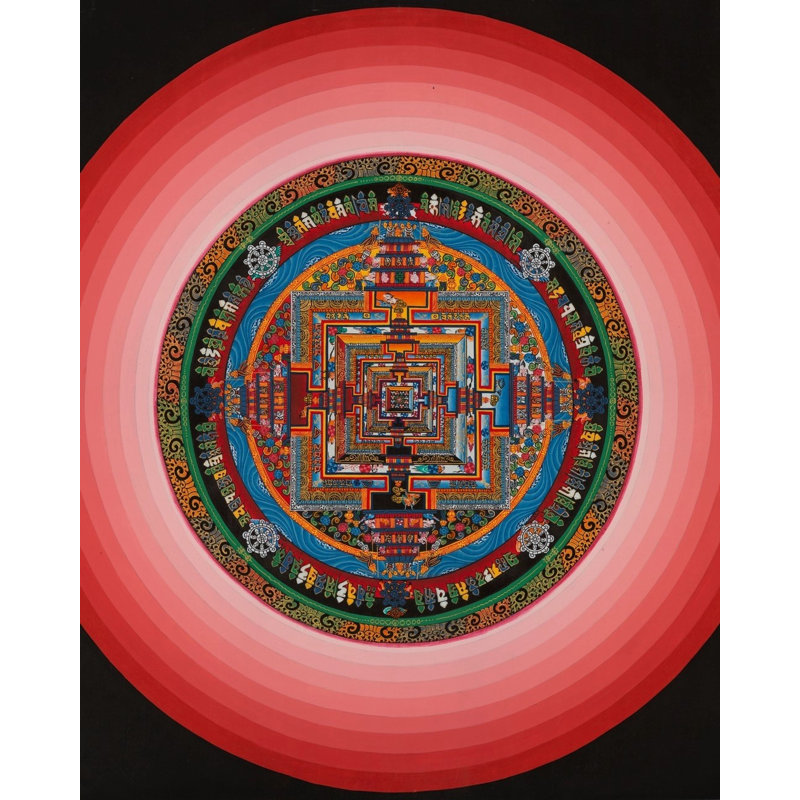 Kalachakra Mandala pour la méditation (Brocadeless Thangka)