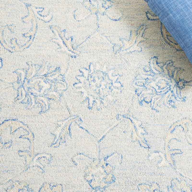 Schmier Hand Tufted Wool And Cotton With Latex Oriental Rug, Square 7'