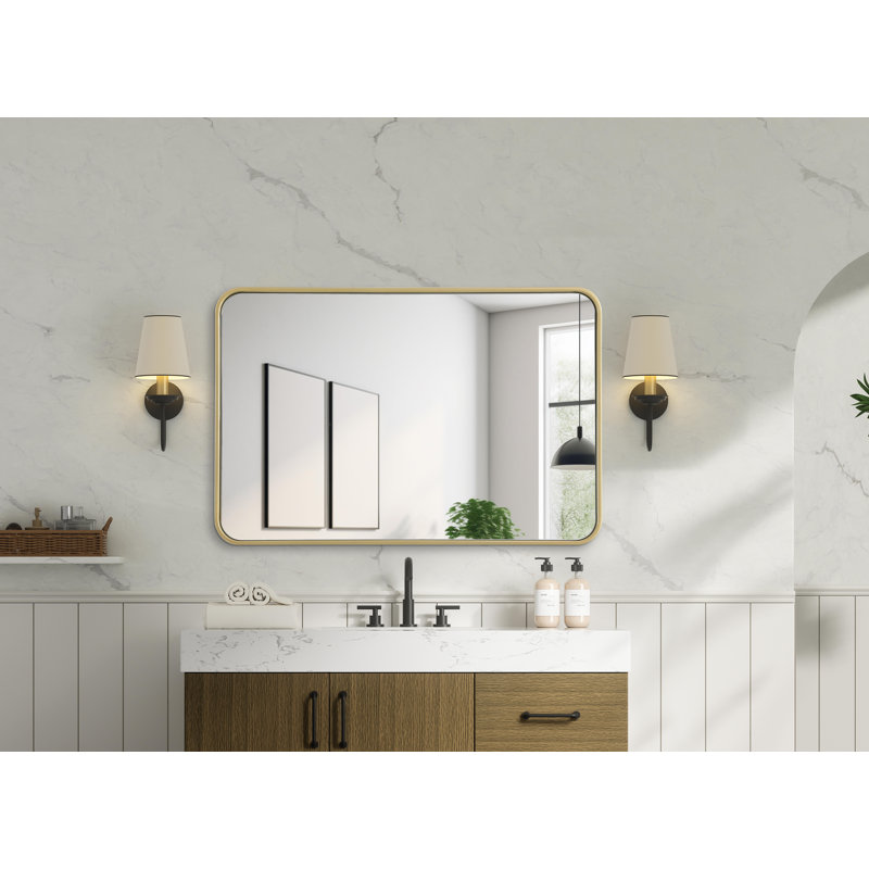 Erath Contour Metal Mirror, 40" x 22", Brass
