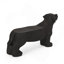 Banc pour chien, banc d'extérieur, noir mat + noir, aucun assemblage requis-645046462