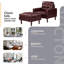 Canapé moderne en cuir et repose-pieds pour salon Hote-1194837309