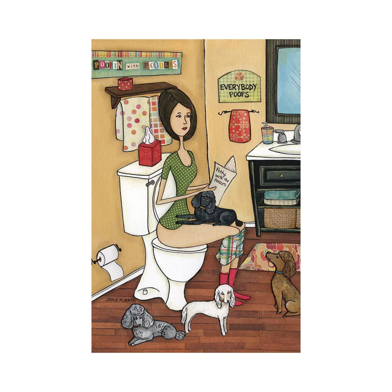 Poopin Poodles by Jamie Morath - Wrapped Canvas Gallery-Wrapped Canvas Giclée, 101.6 cm H x 66.04 cm W x 3.175 cm D