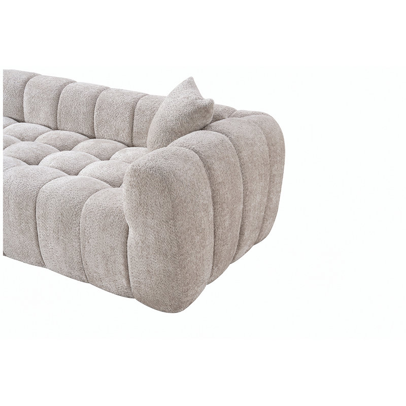 Canapé Marshmallow Cloud Compressed, Camel Boucle