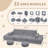 22Pcs Modular Kids Play Couch - Kids Couch for Playroom Bedroom Living Rooms Toddler Sofa for Inspiring Child Creativity，Children Convertible Foam Sofa, Dark Gray-245856590