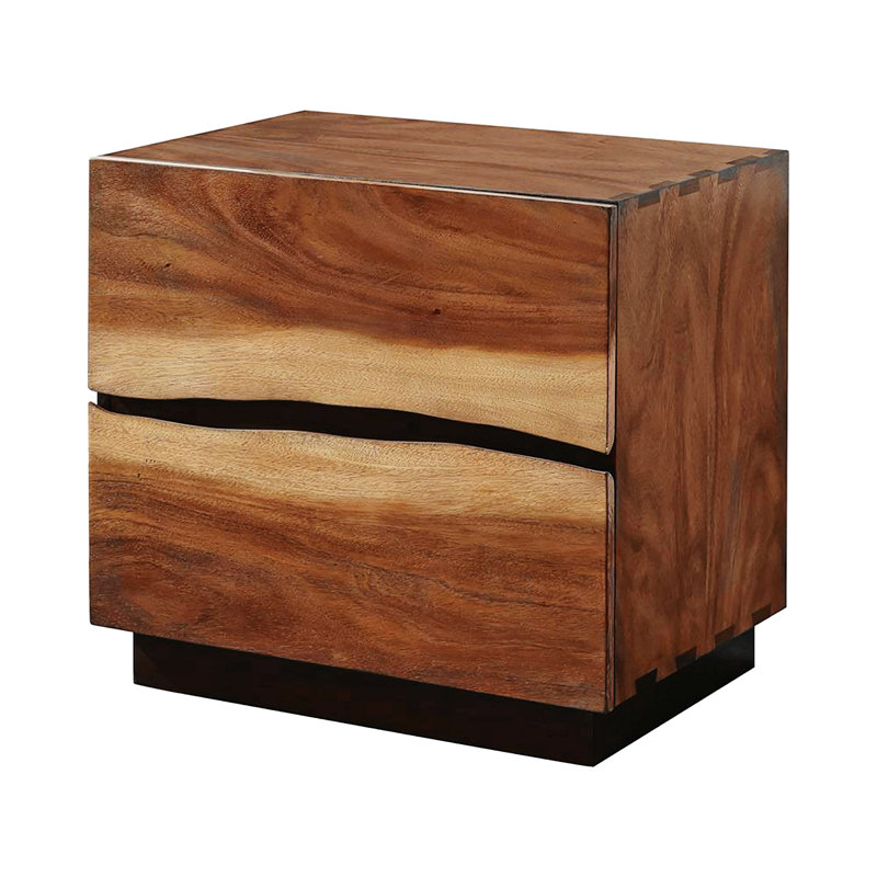 Table de chevet à deux tiroirs Smokey