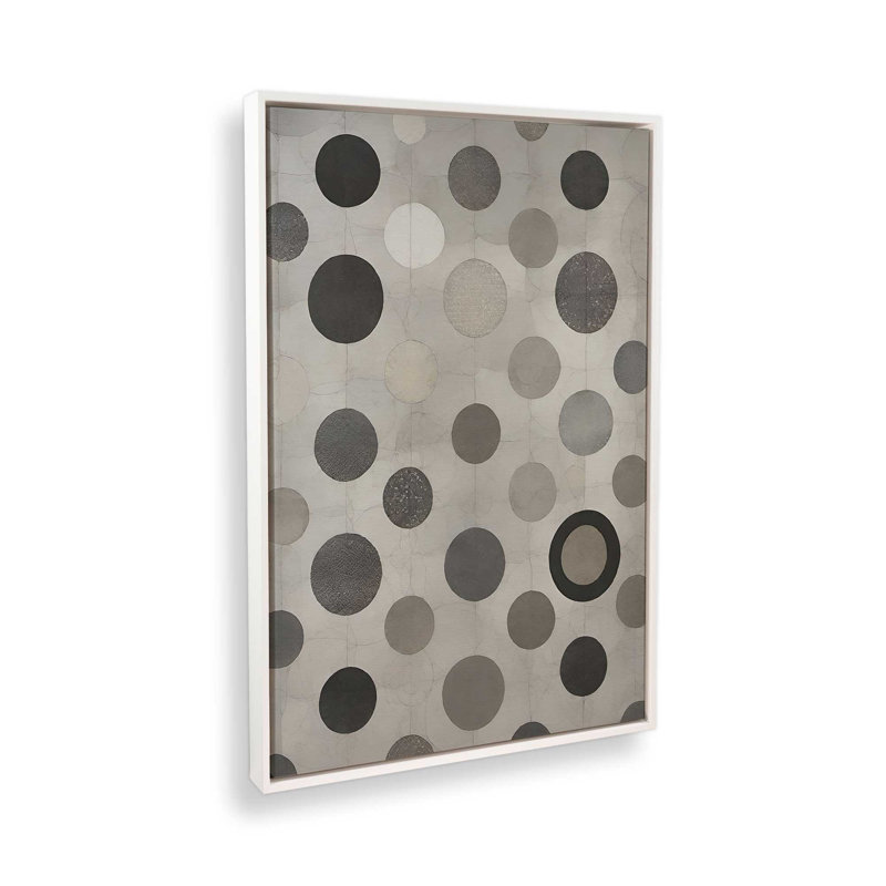 «Greyscale Halftone III» par Elena Ray, reproduction d'art, H 24 po x l 18 po, Blanc