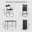 Ensemble de table pliante et de chaises portatives 5 pièces pour l'intérieur et l'extérieur