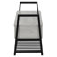 Banc moderne moderne 42 po avec cadre en stratifié gris et attaches en métal noir