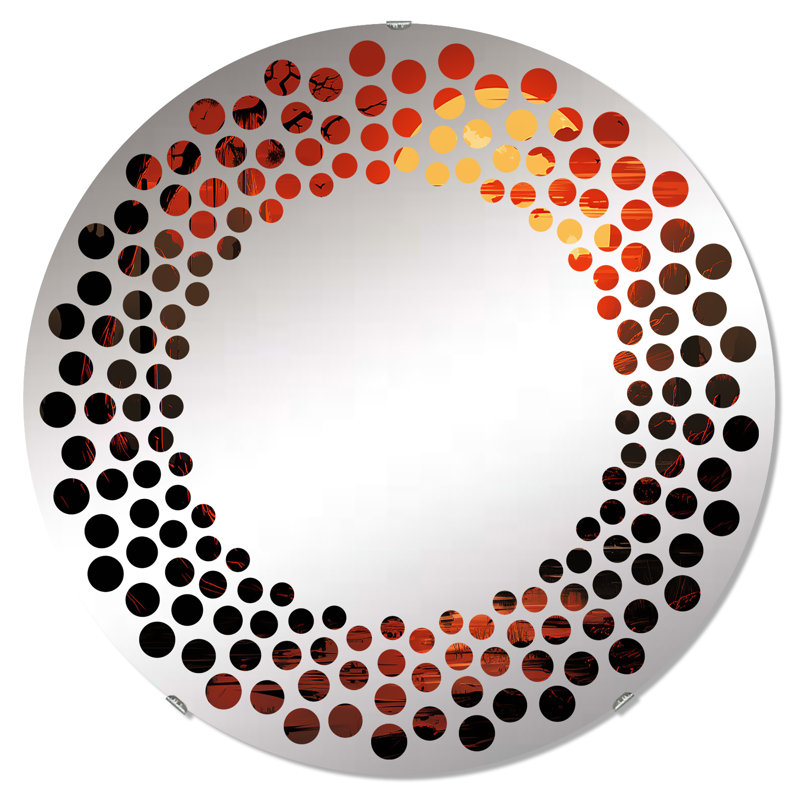 Deric Circle Wall Mirror, 23.6" x 23.6"