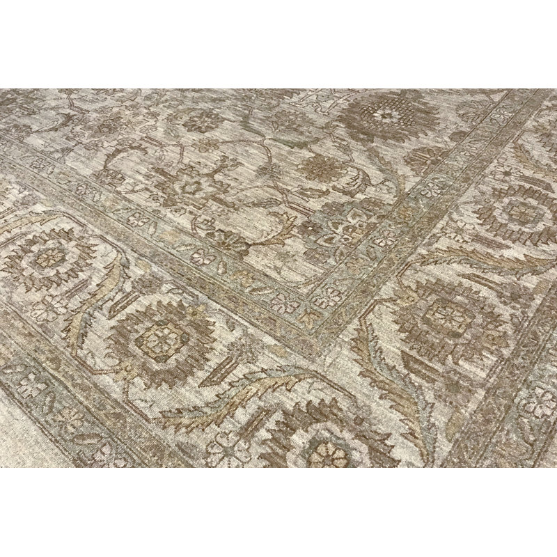 Hand-Knotted High-Quality Beige/Ivory Area Rug