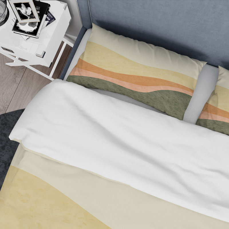 Polyester Twill Abstract Duvet Cover, Twin Duvet Cover + 1 Standard Sham