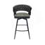 Ensemble de 2 tabourets de bar 28 "en cuir technique-652449640-652449641