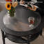 Tempered Glass Coffee Table Classic Cylinder Legs