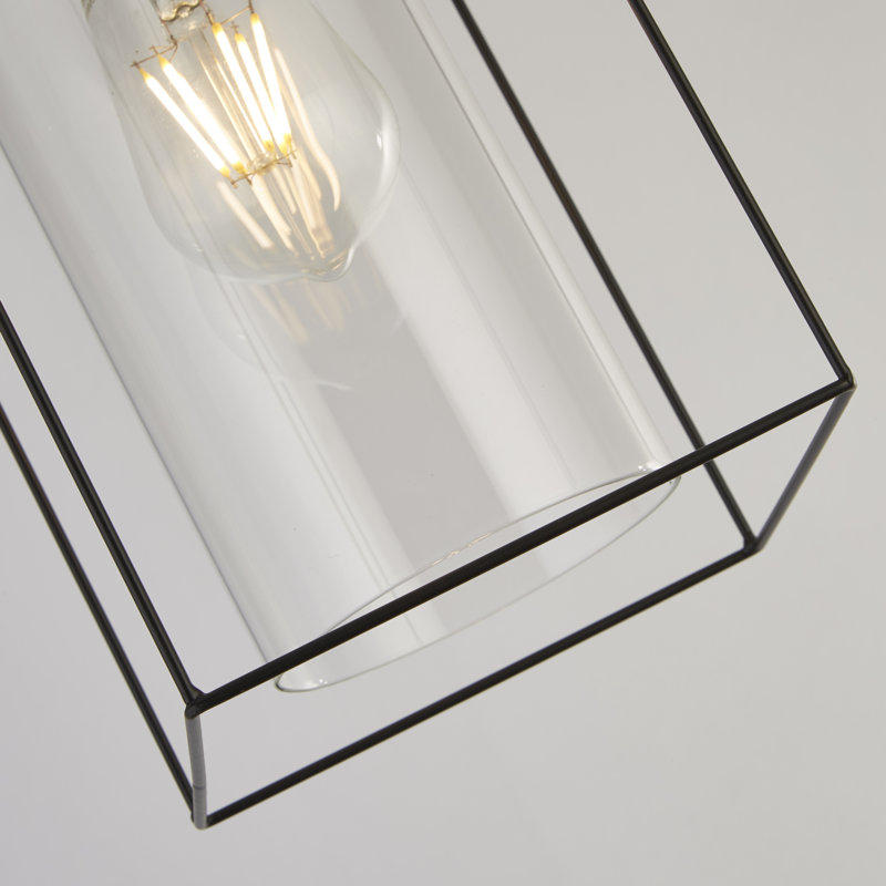 1 - Light Matte Black Lantern Pendant