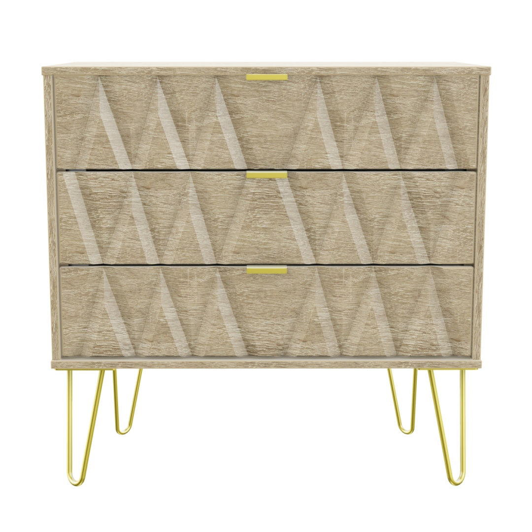 Fully Assembled Cerys 3 Drawer 76.5Cm W Chest of Drawers