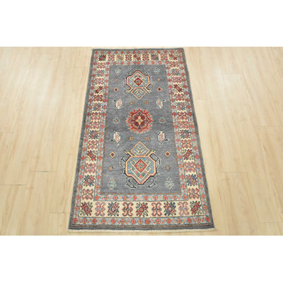 Tapis bleu nouvel âge en laine 2 pi 10 po x 5 pi 1 po Mydah