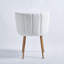 Ensemble de 2 chaises de salle à manger pour salle à manger et café en tissu blanc classique avec dossier rembourré-214492706