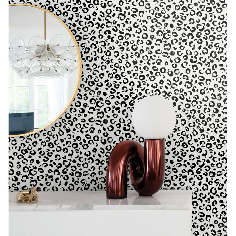 Papier peint adhésif noir et blanc Daisy Bennett Designs, Noir et blanc