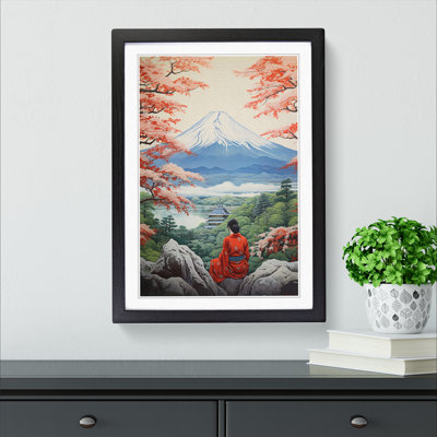 Mount Fuji Victorian - Single Picture Frame Print on Wood