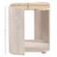 Table de bout Delorenzo en marbre beige et bois de chêne crème-229379531