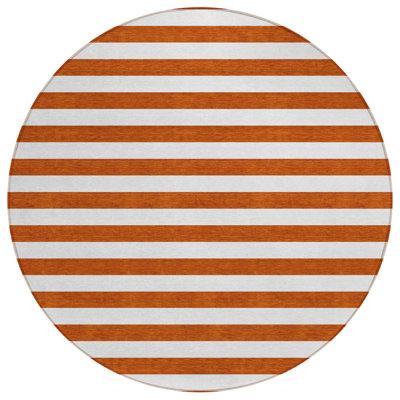 Kinslee Washable Striped Indoor / Outdoor Rug
