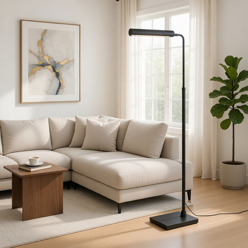 Trixie 58'' LED Task Floor Lamp, Charcoal Gray