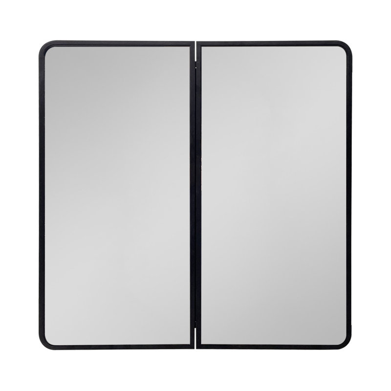 Armoire à pharmacie murale ou encastrée murale en métal 32 x 32 pouces avec miroir