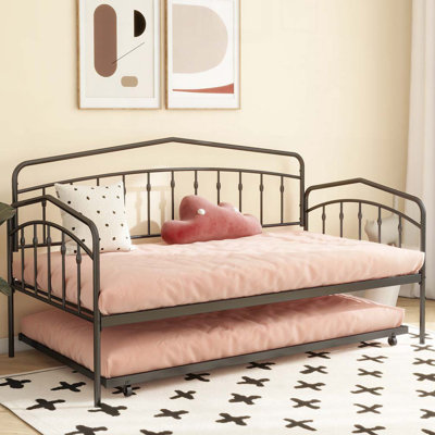Cemre Metal Daybed with Trundle by Lark Manor