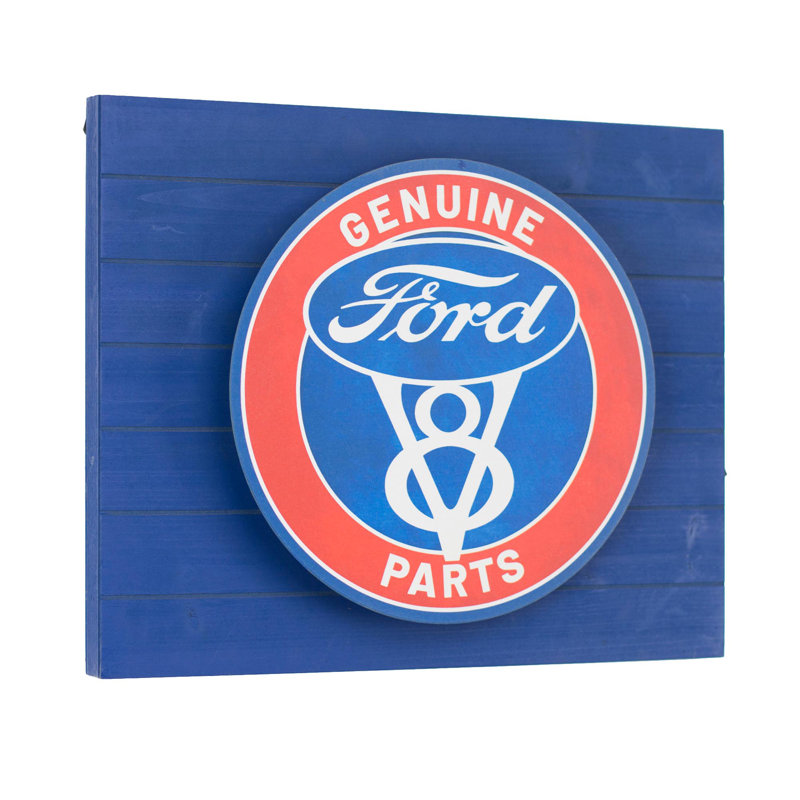 Vintage Ford Genuine Parts Blue Metal LED Sign