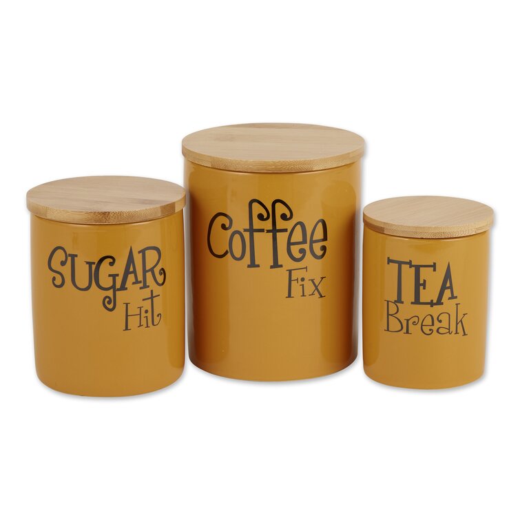 Gracie Oaks Ceramic 3 Piece Kitchen Canister Set & Reviews - Wayfair Canada