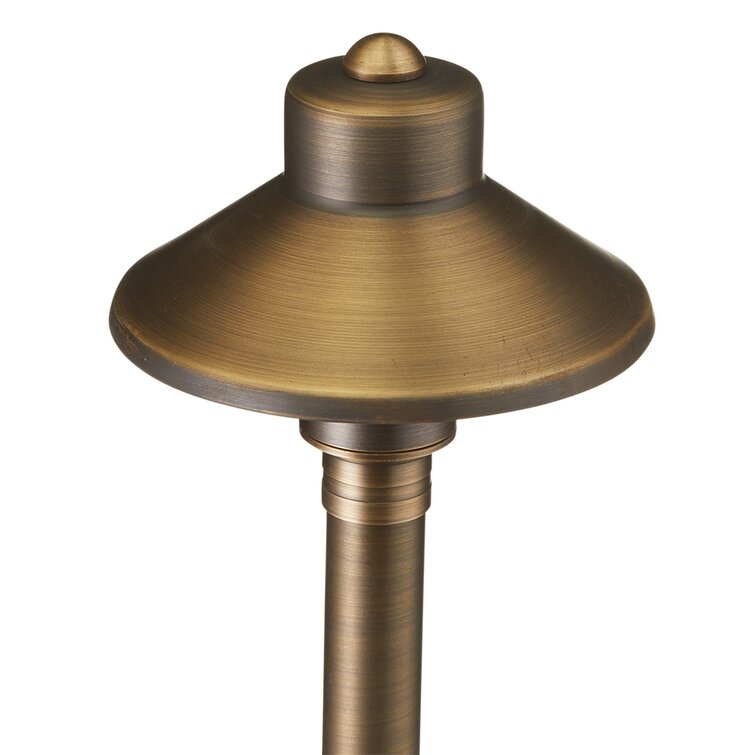 VOLT Lighting Cast Brass 12V Flat Hat Path Light with 3W 2700K G4 LED Bulb  Wayfair