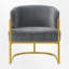 Chaise d'appoint rembourrée, fauteuil moderne avec dossier incurvé-1560019178