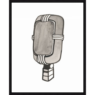 In the Recording Studio IV Framed Painting Canvas