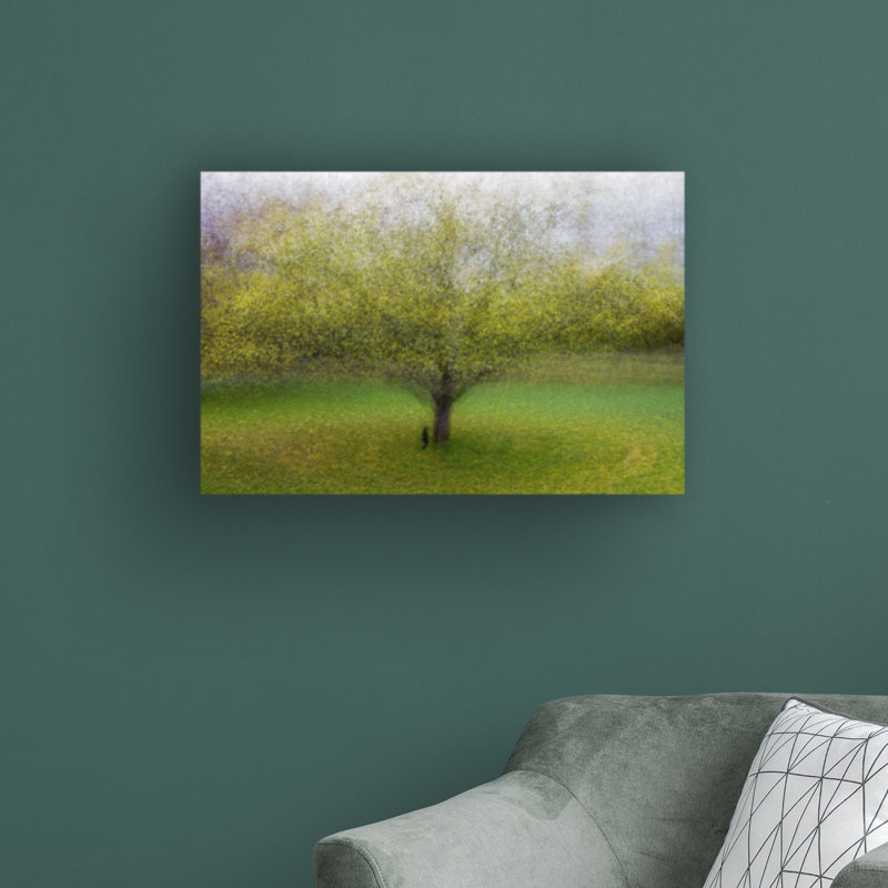 «The Cat By The Tree» par Arne Ostlund, reproduction d'art sur toile tendue, H 12 po x l 19 po x P 2 po