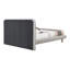 Lit plateforme tapissier gris Mahdia-98269331